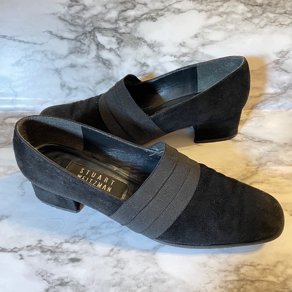 🎉😀CLEARANCE SALE!!😀🎉Stuart Weitzman Black Suede Leather Pumps - Picture 2 of 11